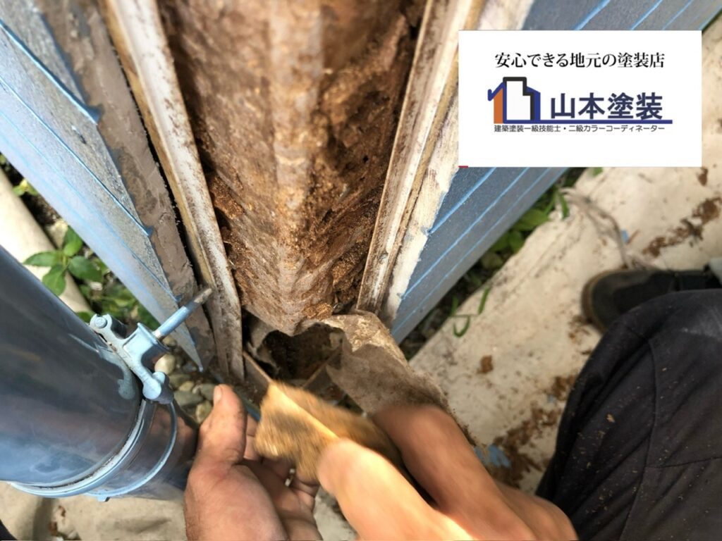 横須賀市 山本 塗装 外壁 柱 腐食 シロアリ 交換 サイディング