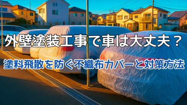 横須賀　山本　塗装　工事　車　カバー　汚れ　不織布　メッシュ　シート