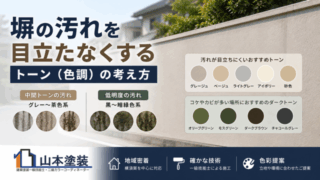 横須賀　山本　塗装　塀　汚れ　トーン　色彩　カラー　目立たない　ベージュ　グレージュ　ダーク